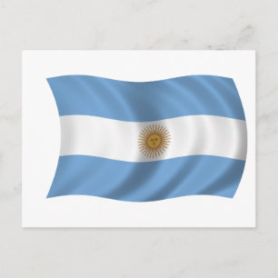 Flagga i Argentina Vykort