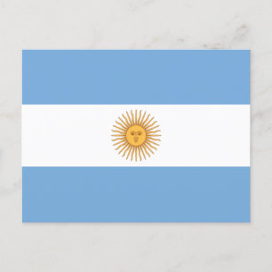 Flagga i Argentina Vykort