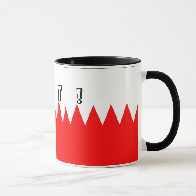Flagga i Bahrain Hett Mugg (Höger)