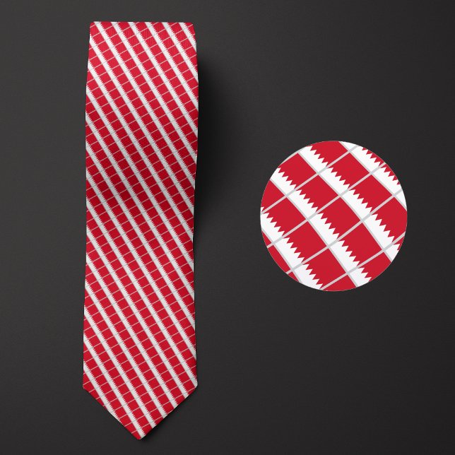 Flagga i Bahrain Mönster Necktie belyser det lilla Slips (Skapare uppladdad)