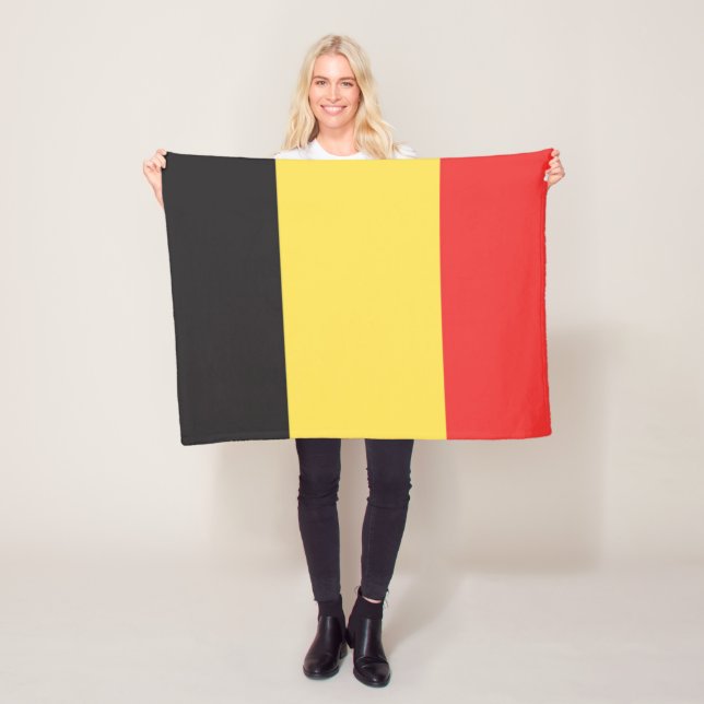 Flagga i Belgien Fleecefilt (På plats)