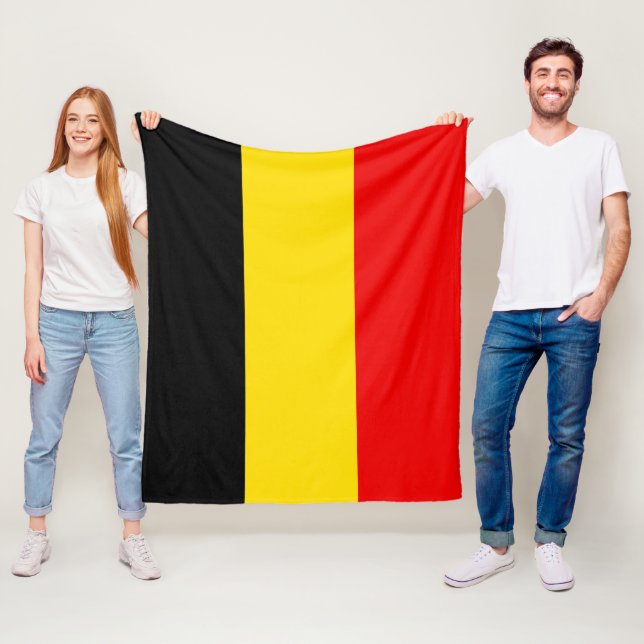 Flagga i Belgien Fleecefilt (På plats)