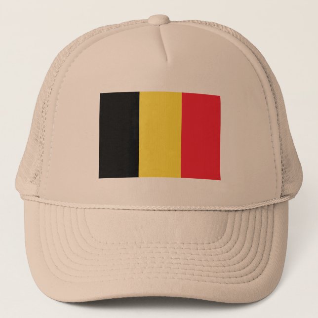Flagga i Belgiens Truckerkeps (Framsida)