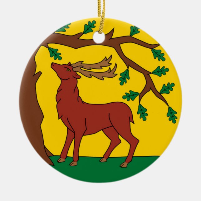 Flagga i Berkshire (Förenade kungariket) Julgransprydnad Keramik (Framsidan)
