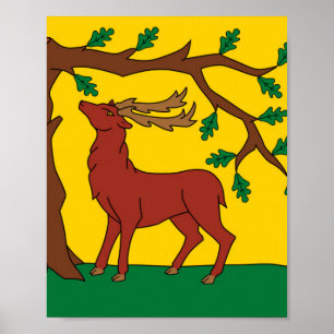 Flagga i Berkshire (Förenade kungariket) Poster