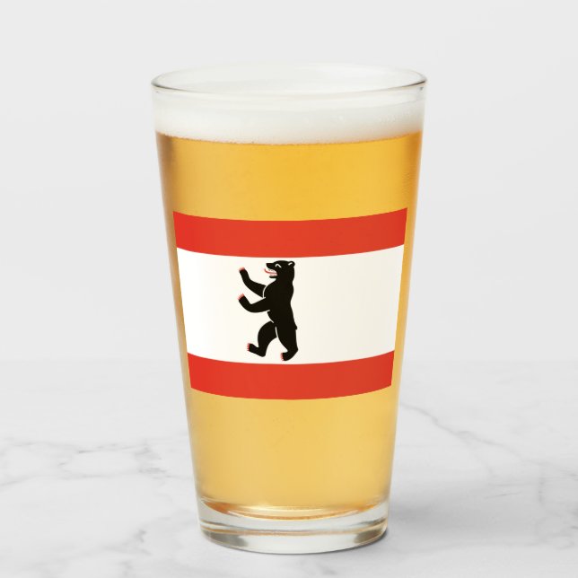 Flagga i Berlin (tyska staden) Glaskopp (Framsida fylld)