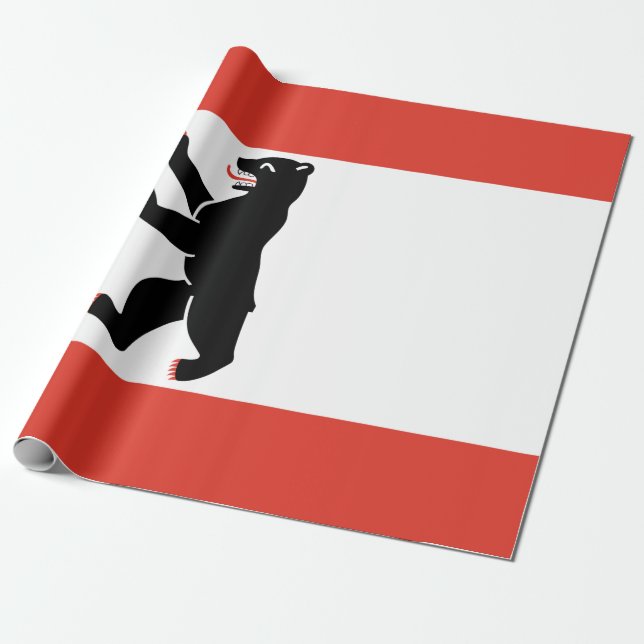 Flagga i Berlin (tyska staden) Presentpapper (Utrullad)