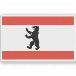 Flagga i Berlin, Tyskland Klistermärken