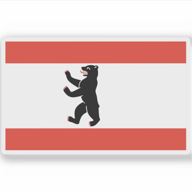 Flagga i Berlin, Tyskland Klistermärken (Framsida)