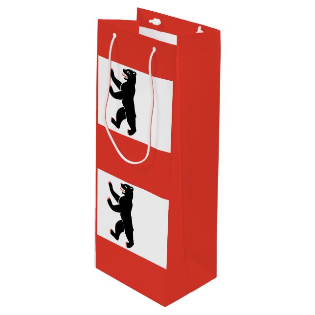 Flagga i Berlin Vin Gift Bag (Framsidan Vinklad)