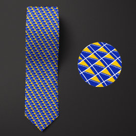 Flagga i Bosnien och Hercegovina Mönster Slips