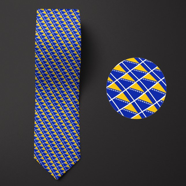 Flagga i Bosnien och Hercegovina Mönster Slips (Skapare uppladdad)