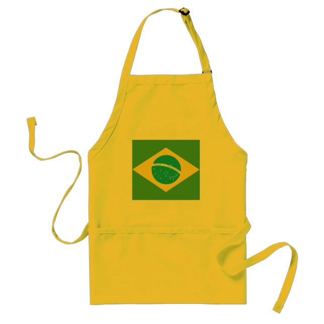 Flagga i Brasilien Apron Förkläde (Framsidan)