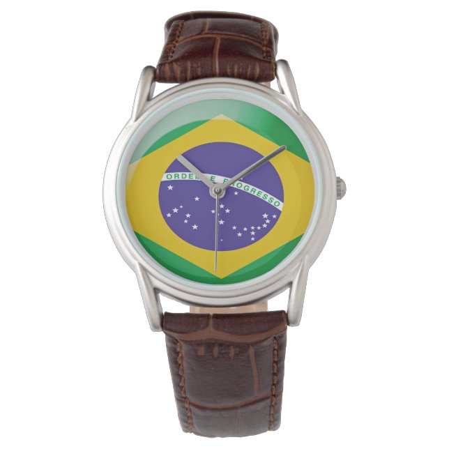 Flagga i Brasilien Armbandsur (Framsida)