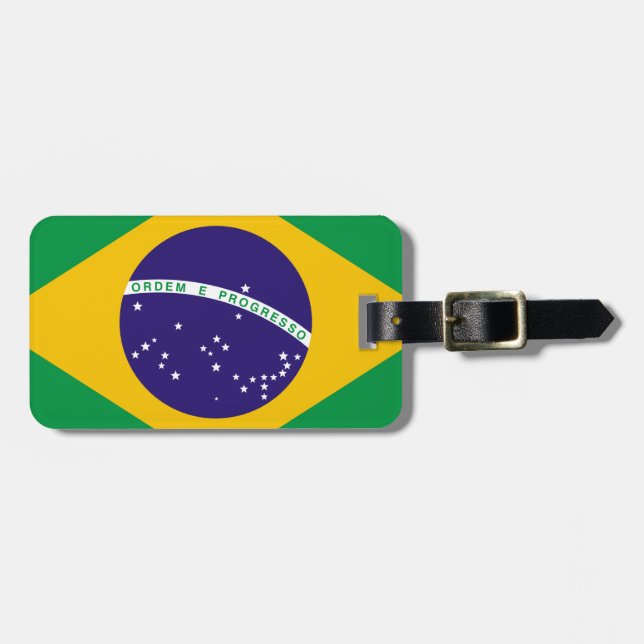 Flagga i Brasilien Bagagebricka (Horisontell Framsida)