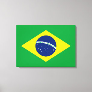 Flagga i Brasilien Canvastryck