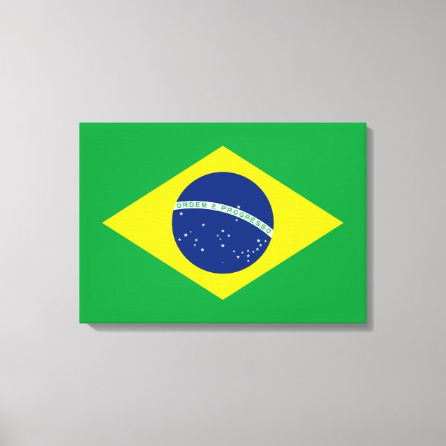 Flagga i Brasilien Canvastryck (Framsida)