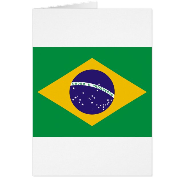 Flagga i Brasilien Hälsningskort (Framsidan)