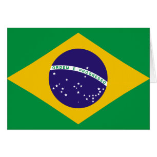 Flagga i Brasilien Hälsningskort