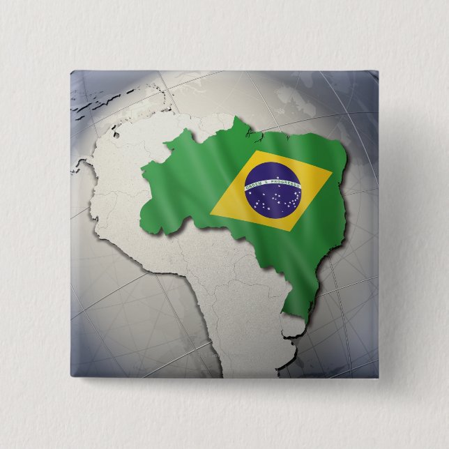 Flagga i Brasilien Knapp (Framsida)