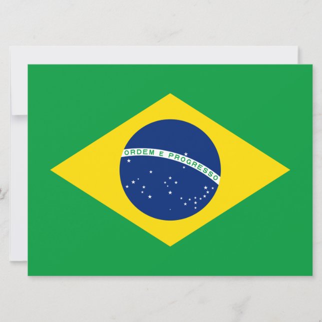 Flagga i Brasilien Kort (Framsida)