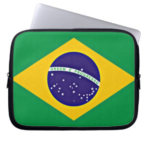 Flagga i Brasilien Laptop Fodral