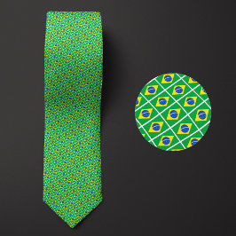 Flagga i Brasilien Mönster Slips