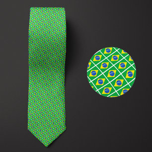 Flagga i Brasilien Mönster Slips