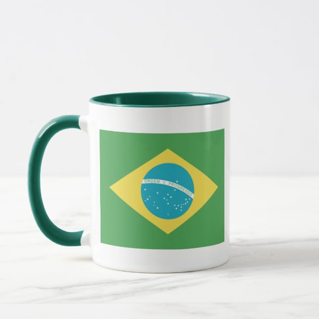 Flagga i Brasilien Mugg (Vänster)