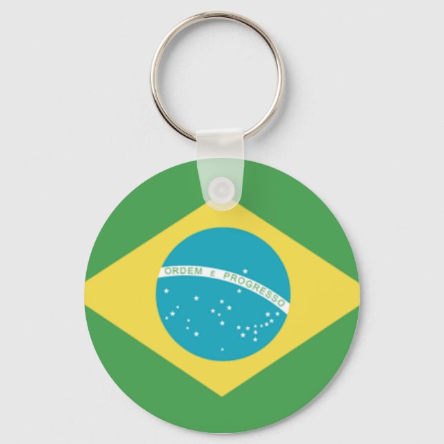 Flagga i Brasilien Nyckelring (Framsida)