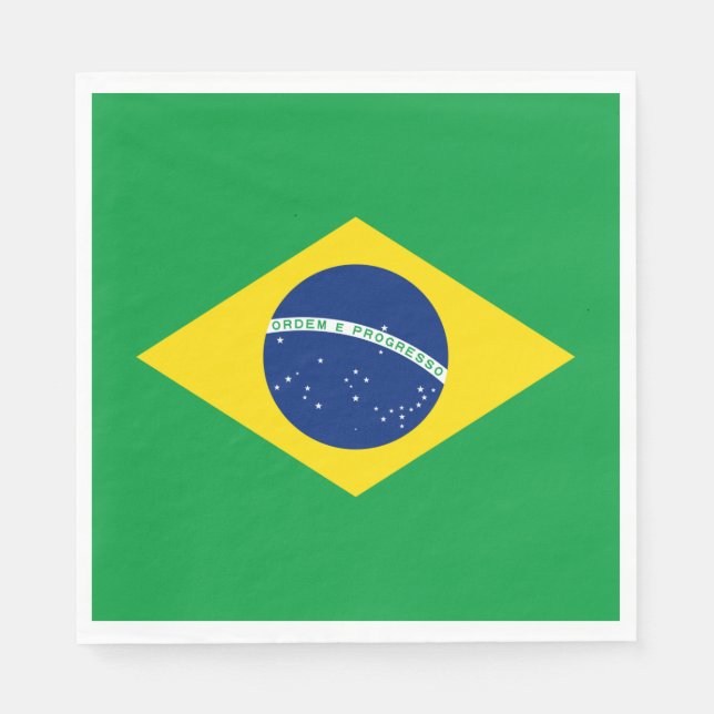 Flagga i Brasilien Pappersservett (Framsidan)