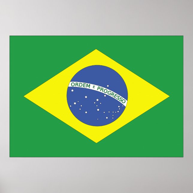 Flagga i Brasilien Poster (Framsidan)