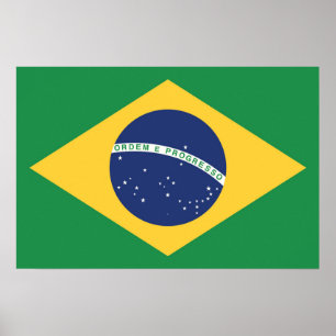 Flagga i Brasilien Poster