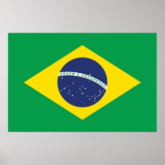 Flagga i Brasilien Poster