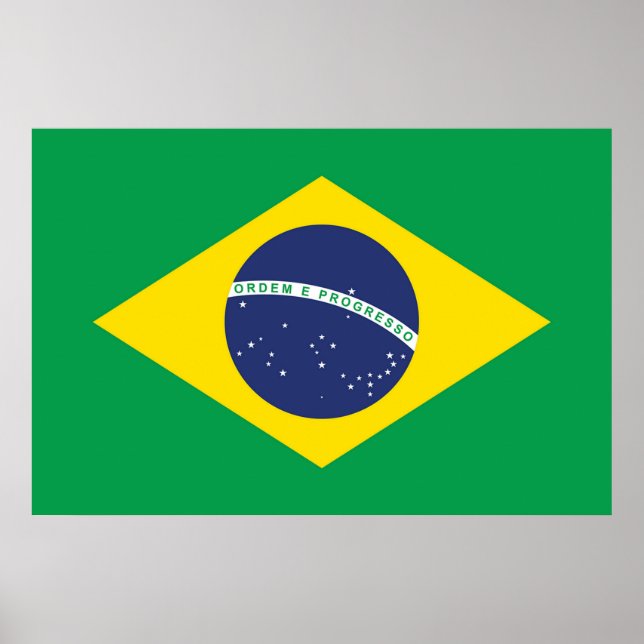 Flagga i Brasilien Poster (Framsidan)