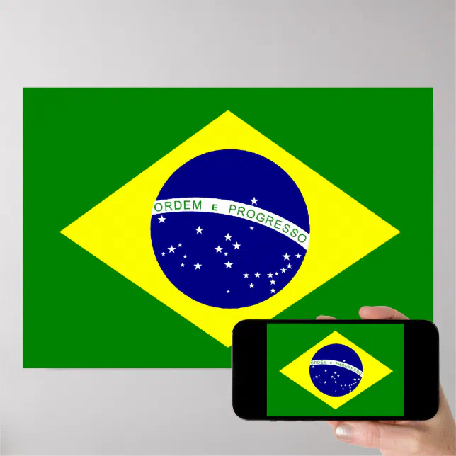 Poster Drapeau brésilien 