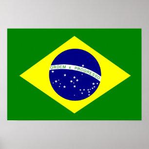 Flagga i Brasilien Poster