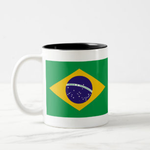 Flagga i Brasilien Två-Tonad Mugg
