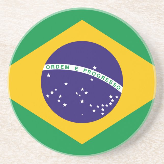 Flagga i Brasilien Underlägg Sandsten (Framsidan)