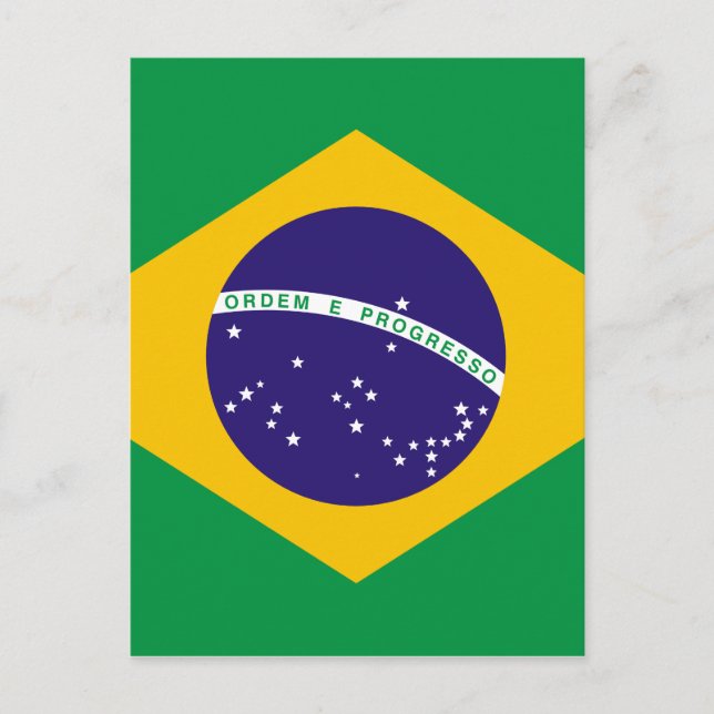 Flagga i Brasilien Vykort (Framsida)