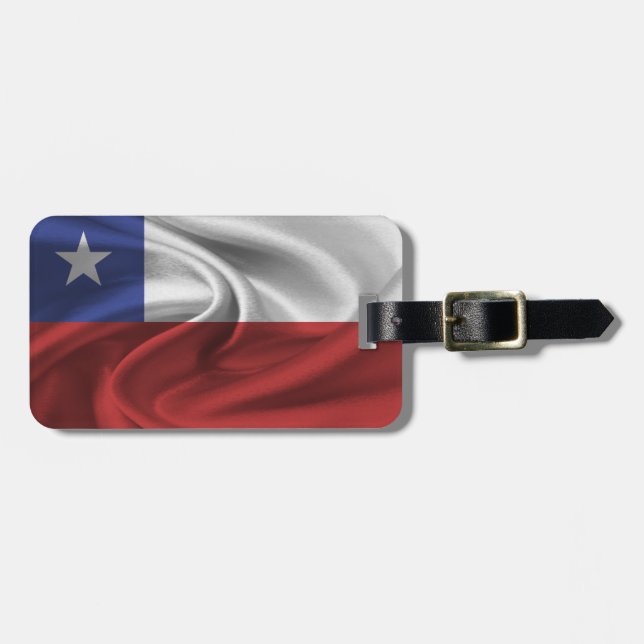 Flagga i Chile Bagagebricka (Horisontell Framsida)