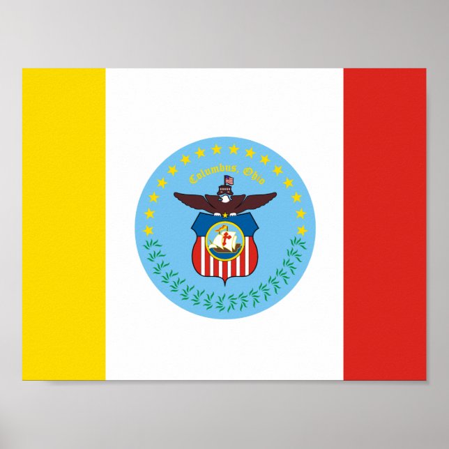 Flagga i Columbus, Ohio Poster (Framsidan)