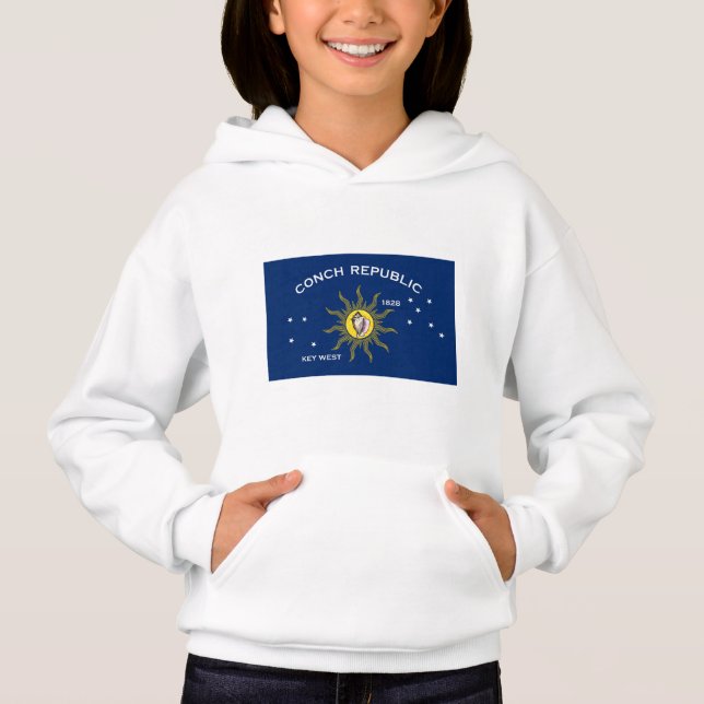 Flagga i Conch, Flagga i Nyckel Väster T Shirt (Framsida)