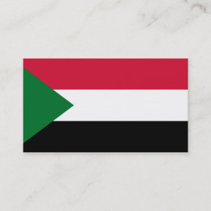 Flagga i de sudanesiska Affärskorten Visitkort