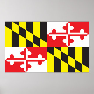 Flagga i delstaten Maryland Poster