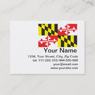 Flagga i delstaten Maryland Visitkort