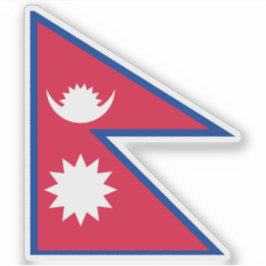 Flagga i Demokratiska förbundsrepubliken Nepal Klistermärken