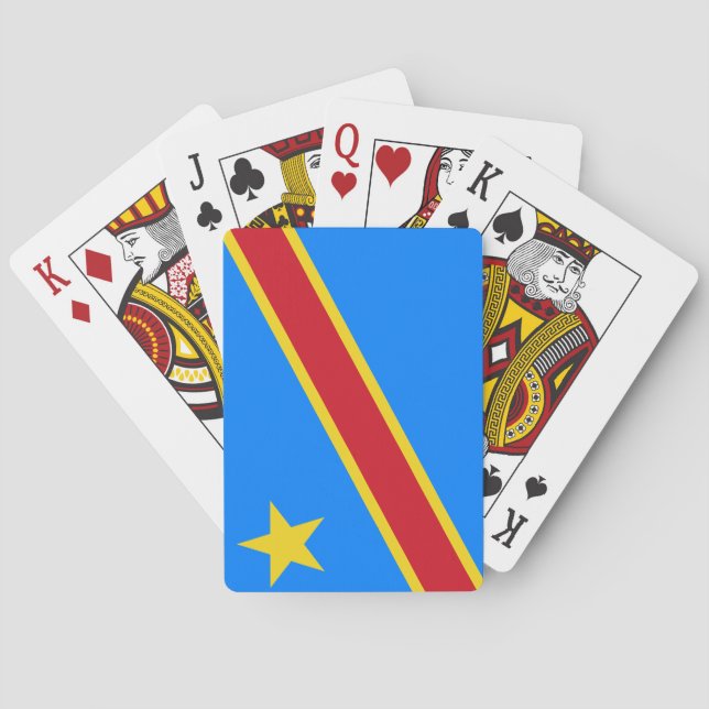 Flagga i Demokratiska republiken Kongo Casinokort (Baksidan)