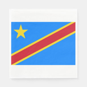 Flagga i Demokratiska republiken Kongo Pappersservett
