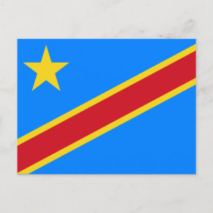 Flagga i Demokratiska republiken Kongo Vykort